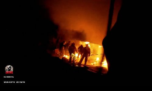 пламя и дым: пожарные боролись с огнем в селе владимировке