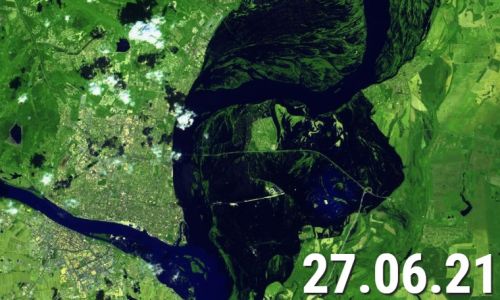 как выглядит наводнение-2021 в амурской области из космоса
