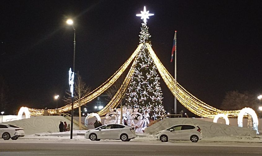 на новогодних каникулах в благовещенске машинам запретят останавливаться возле площади ленина
