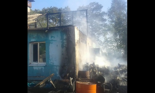 при пожаре в жилом доме в ивановском районе взорвался баллон с газом