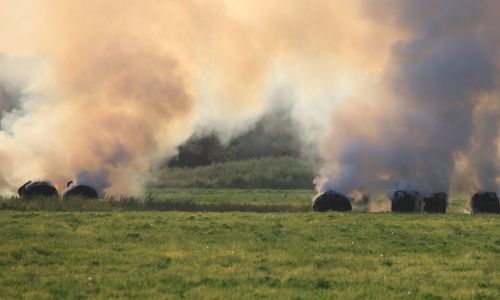 соцсети: в белогорском районе неизвестные подожгли несколько стогов сена