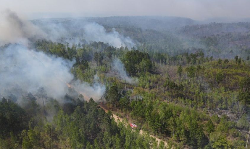 два природных пожара в шимановском округе тушат 135 человек
