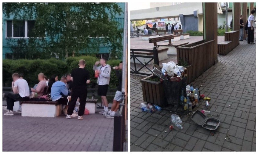 Пьют, курят, матерятся: в сквере около киноцентра в Благовещенске по ночам шумят подростки