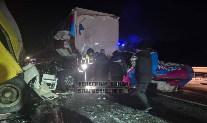 Около Циолковского погиб водитель автомобиля, врезавшегося в прицеп фуры