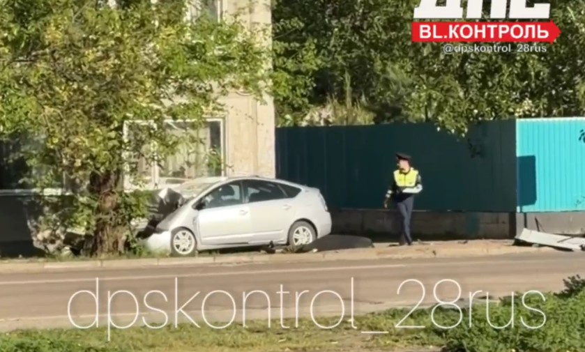 Два человека погибли: в Благовещенске иномарка врезалась в дерево (ВИДЕО)