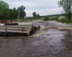 Большая вода: в селе Гулик Зейского района снова смыло временный мост