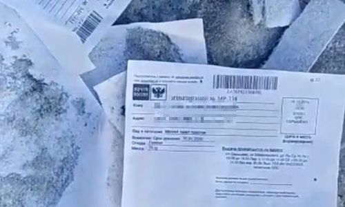 жительница серышева обнаружила на снегу кучу почтовых извещений
