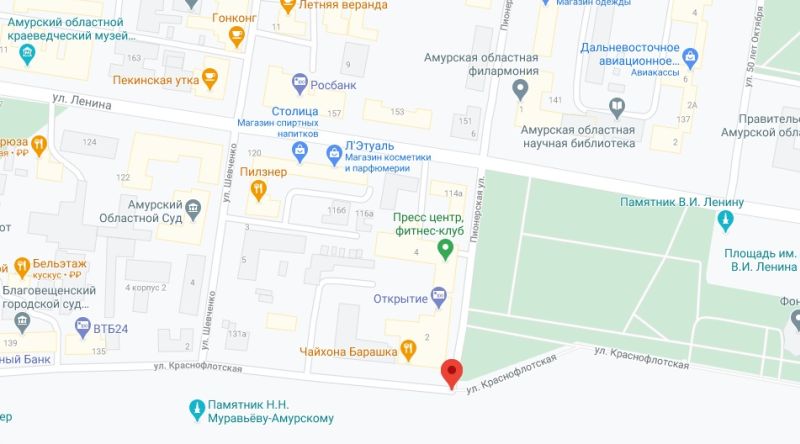 Карта пионер благовещенск