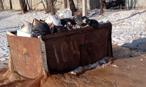 прошлогодний мусор: жители благовещенского переулка не первый раз жалуются на залитый помоями двор
