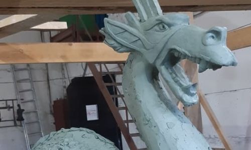 парк дружбы показал модель будущей фигуры бронзового дракона