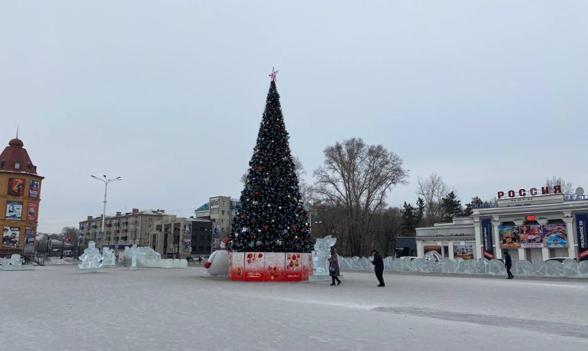 елку с площади белогорска уберут на следующей неделе
