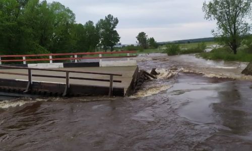 большая вода: в селе гулик зейского района снова смыло временный мост
