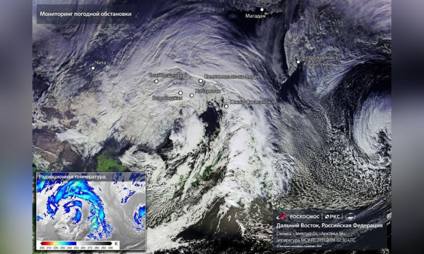 «бурю столетия», накрывшую дальний восток, сняли из космоса
