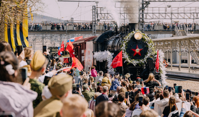 Праздничный ретропоезд «Победа» сделает остановки на 14 станциях в Амурской области